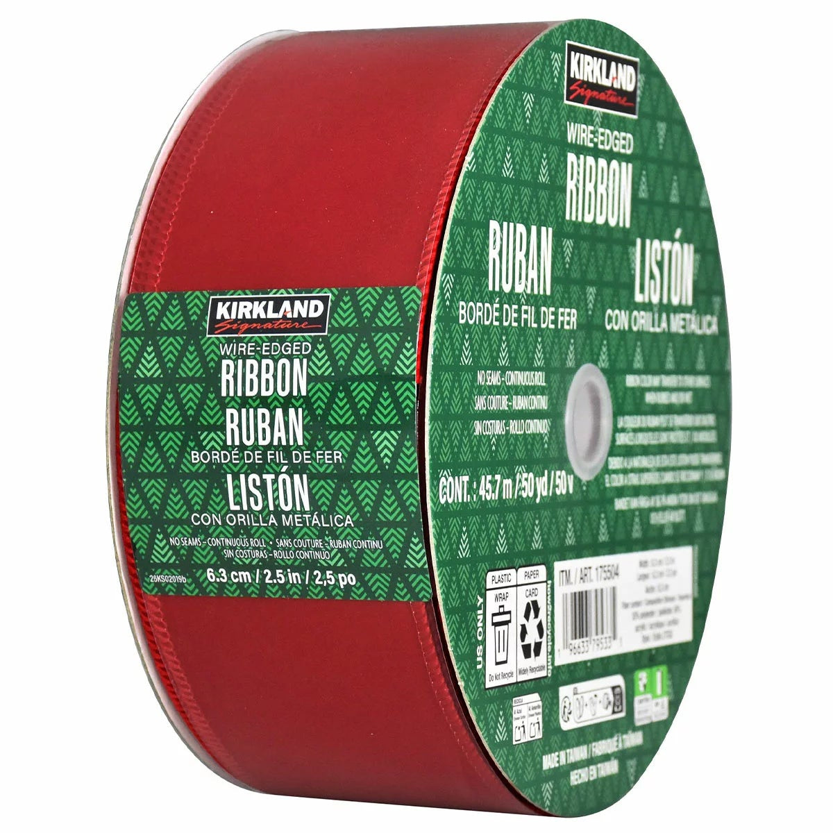 45.7M Wide Red Velvet Christmas Ribbon Wire Edged Gift Wrap Holiday Decor