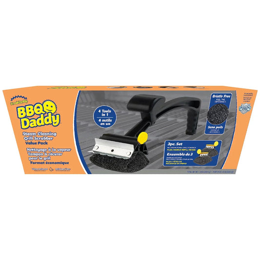 Scrub Daddy BBQ Daddy Grill Scrubber Steam Cleaning Brush + Refill Head