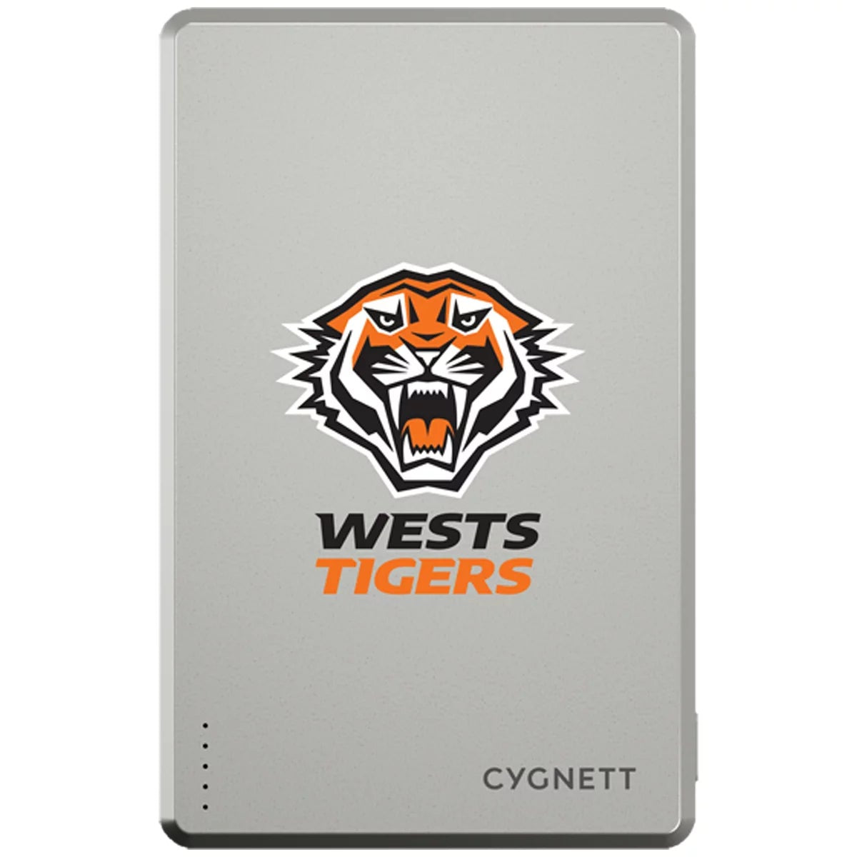 Cygnett NRL 5K Mag Power Bank Wests Tigers 5000mAh Magnetic Wireless CY5850