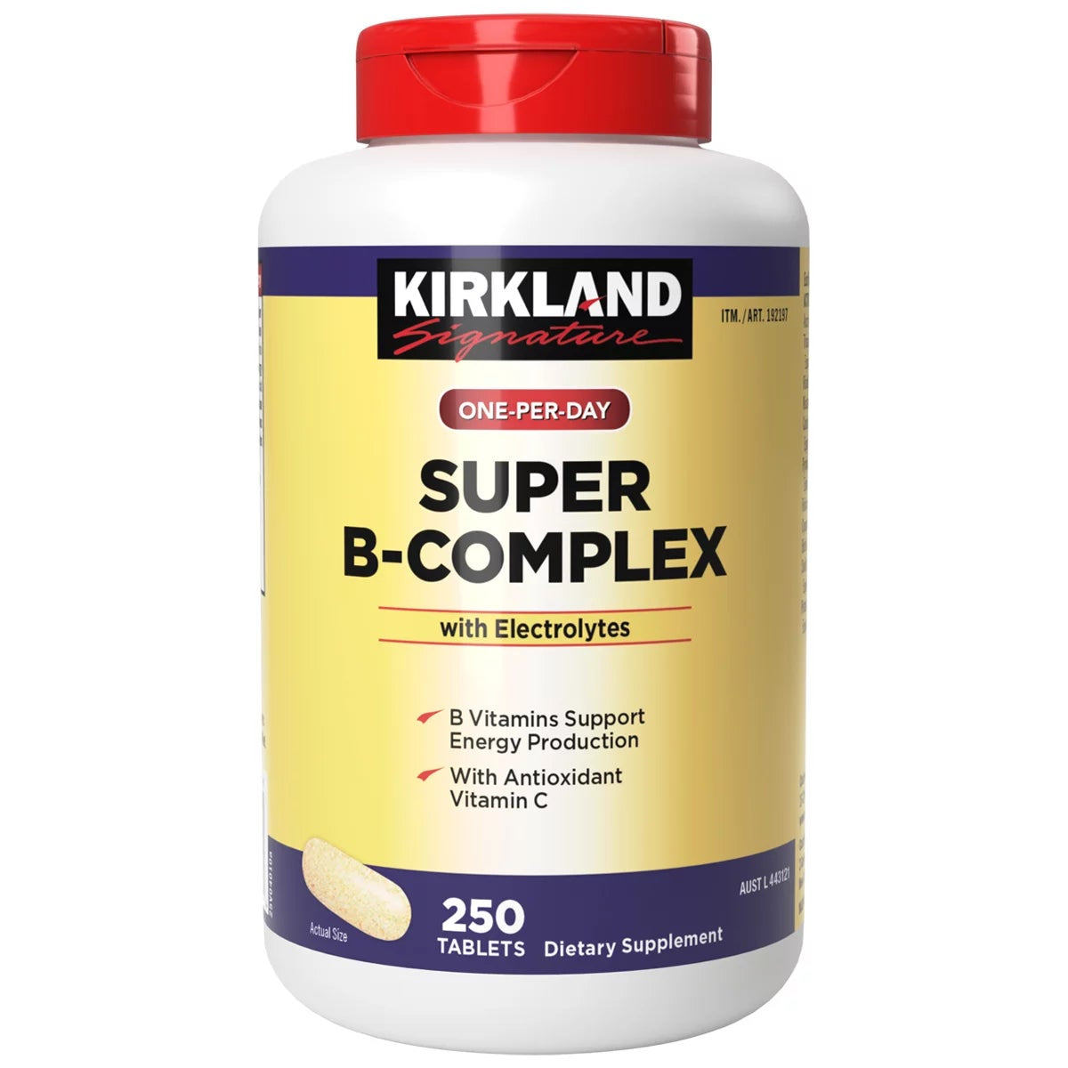 Kirkland Signature Super B Complex 250 Tablets With Vitamin C Electrolytes