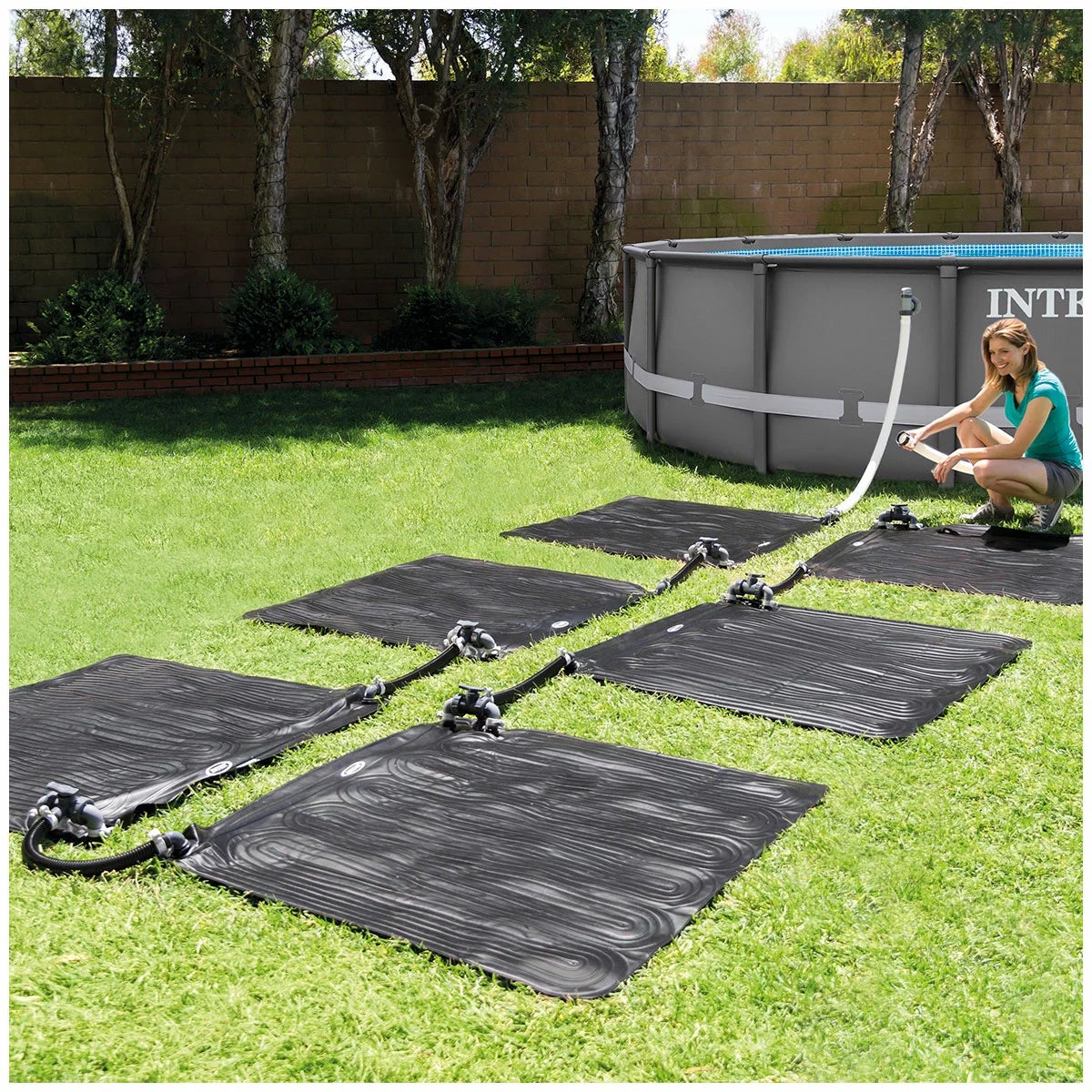 Intex Solar Heating Mat 28685 Above Ground Pool Heater 120x120cm Grey