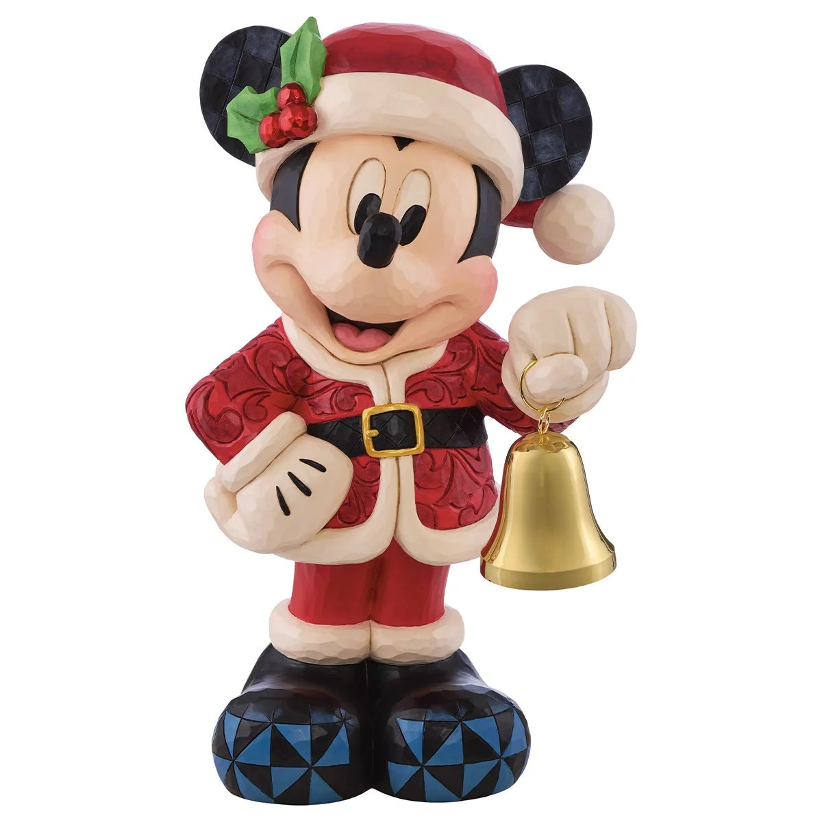 Jim Shore Disney Mickey Mouse Santa Statue With Bell 42cm Christmas Decoration
