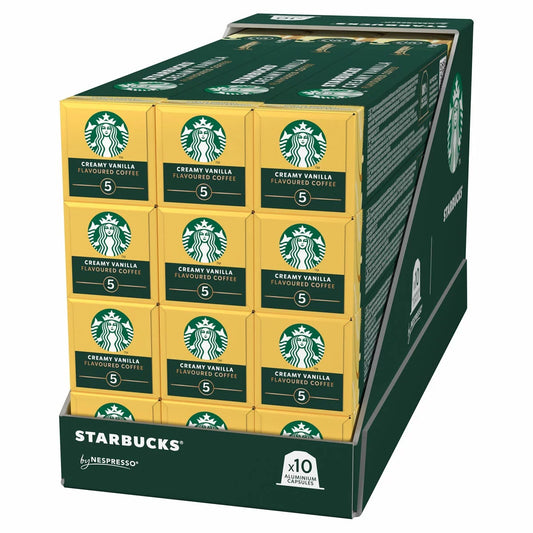 Starbucks Nespresso Creamy Vanilla Coffee Capsules Pods 120 Pack Original
