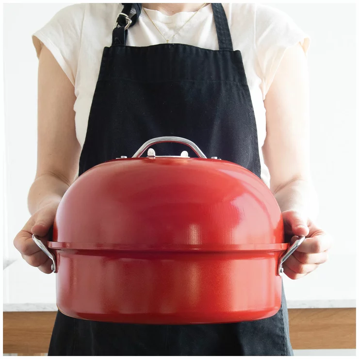 Nordic Ware Deluxe Stovetop BBQ Smoker with Wood Chips & Thermometer