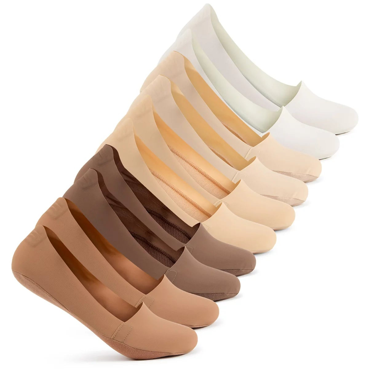 Frank And Oak Women's 10 Pack Liner Socks Nude Low Profile Cushioned