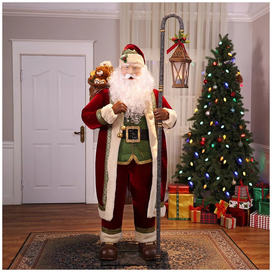 1.8m Animated Santa Claus Christmas Decoration Singing Moving Figure