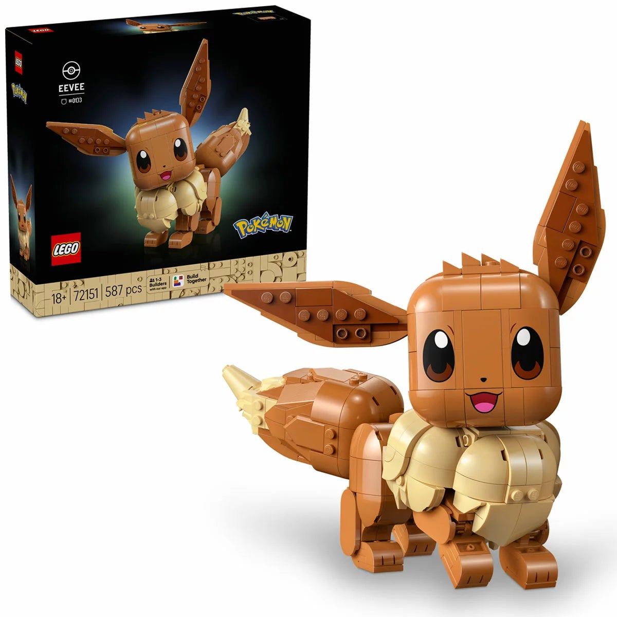 LEGO Pokémon Eevee 72151 587 Piece Building Set Collectible Figure 18+