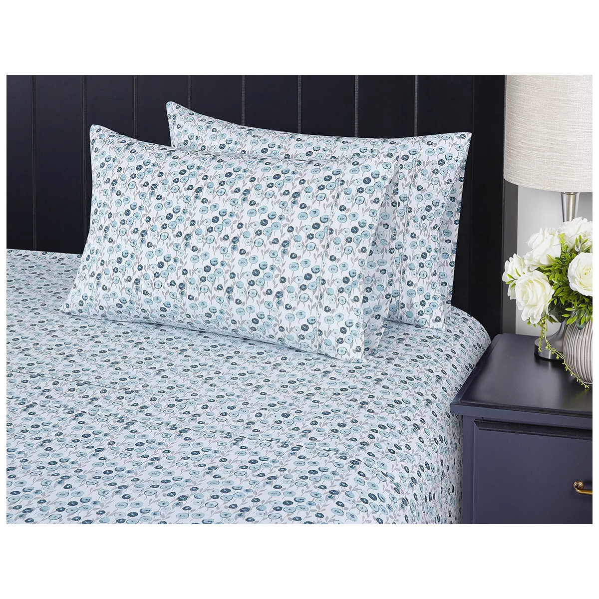 South Point Home Fashions Poly Flannel Sheet Set 6 Piece King Valerie Floral