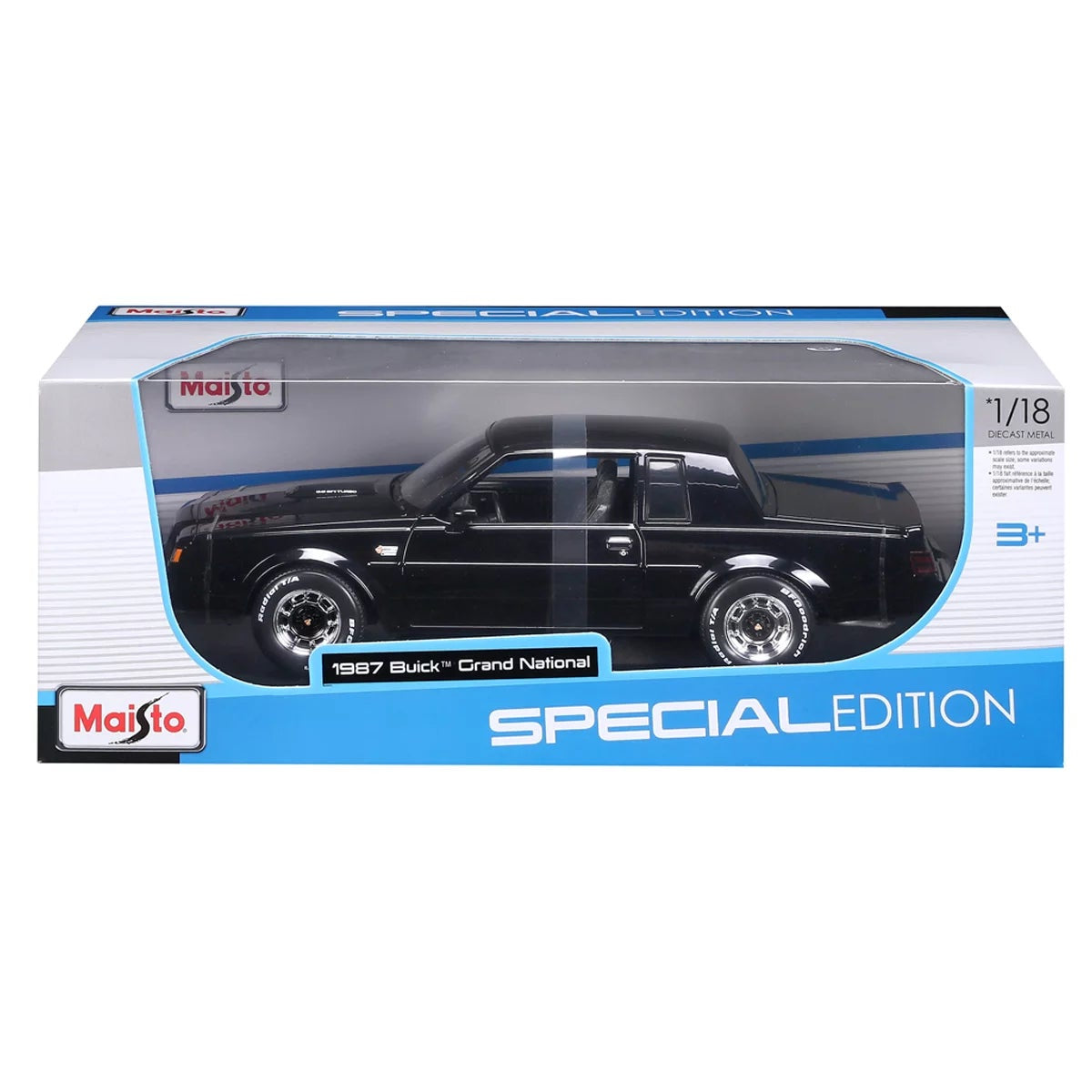 Maisto 1:18 Buick Grand National 1987 Black Diecast Car Special Edition