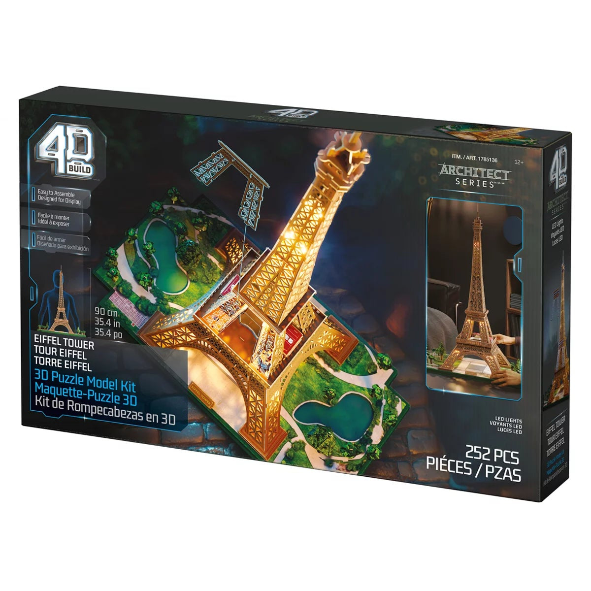 4D Build Eiffel Tower 3D Puzzle Display Model DIY Kit Architecture Building Set