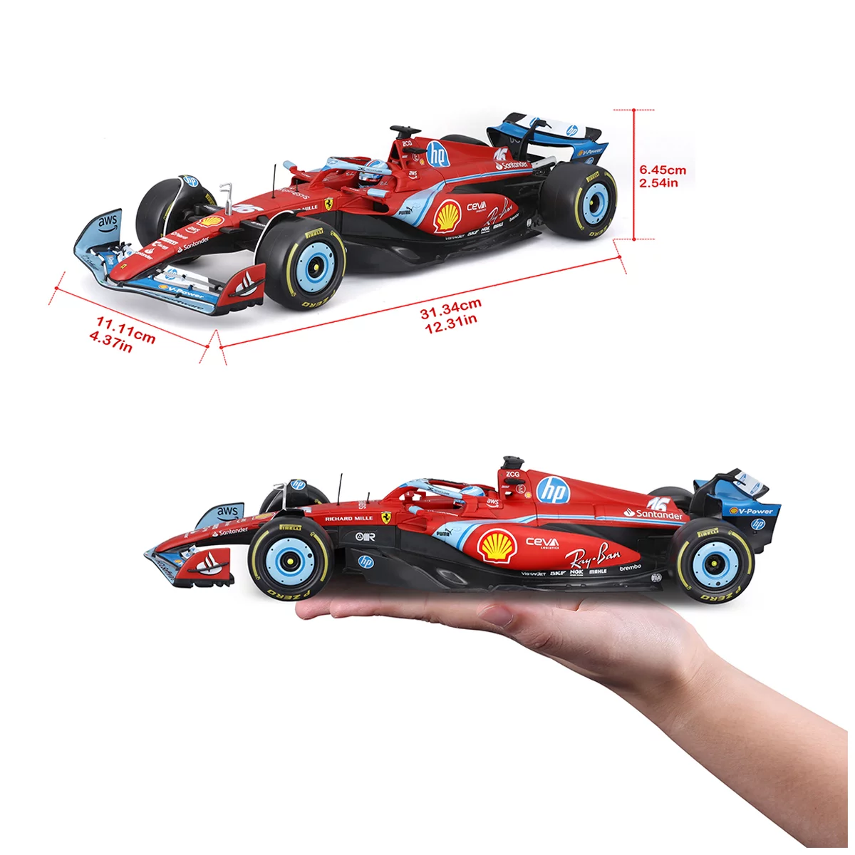 Maisto 1:18 Scale Formula 1 Diecast Cars Ferrari SF-24 2024 Miami Charles Lecler Free Shipping