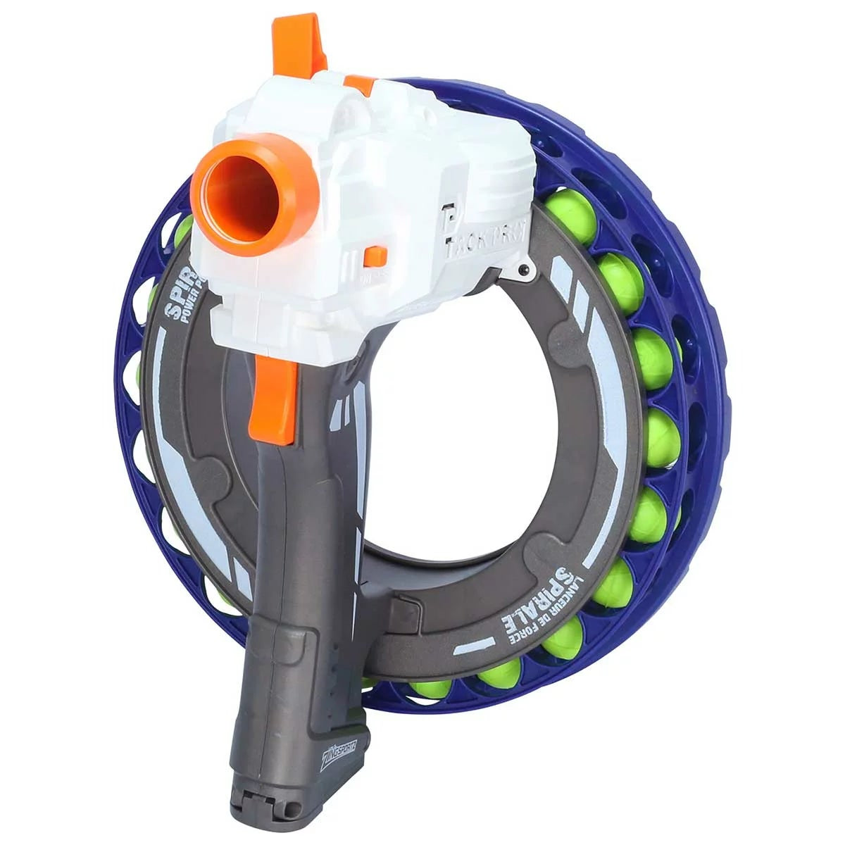 Zing Spiral Power Popper Blue Rechargeable Automatic Blaster with 40 Soft Foam