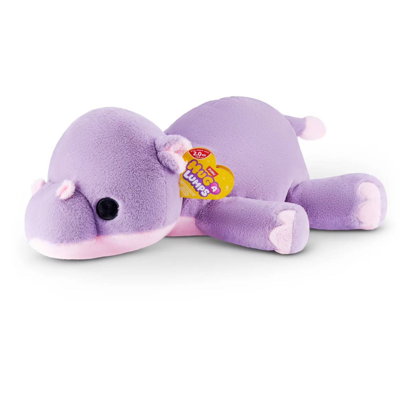 Hug-A-Lumps Large Weighted Plush 2kg Hippo Soft Cuddly Comfort Stuffed Toy