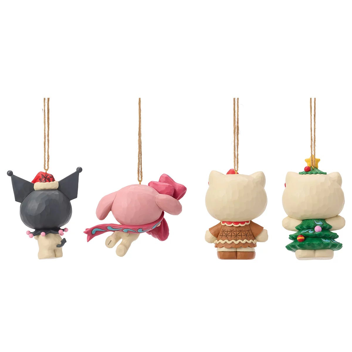 Jim Shore Sanrio Christmas Ornament Set 4 Piece Hand Painted Holiday