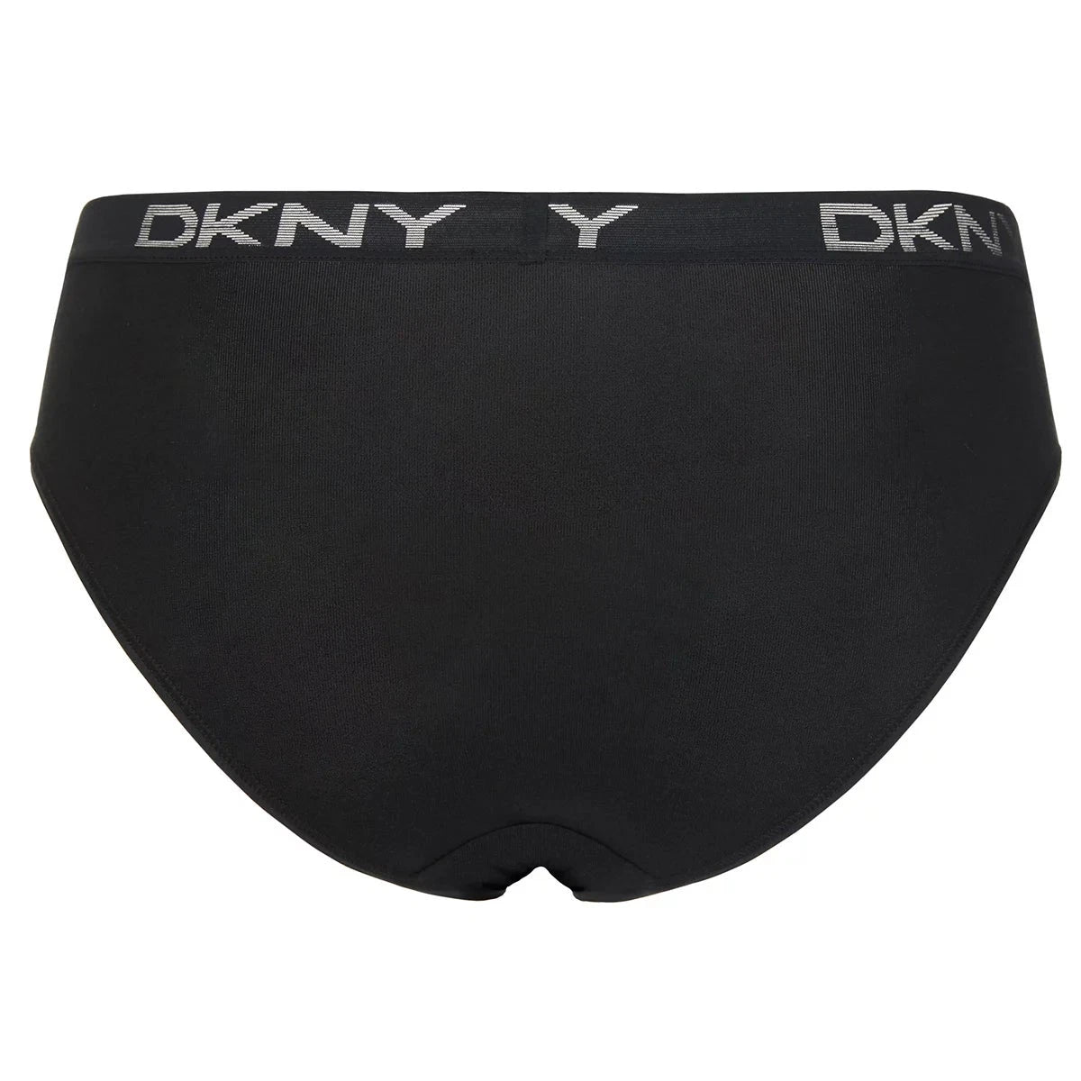 DKNY Women's Bikini Brief 4 Pack White Black Large Soft Stretch Cotton