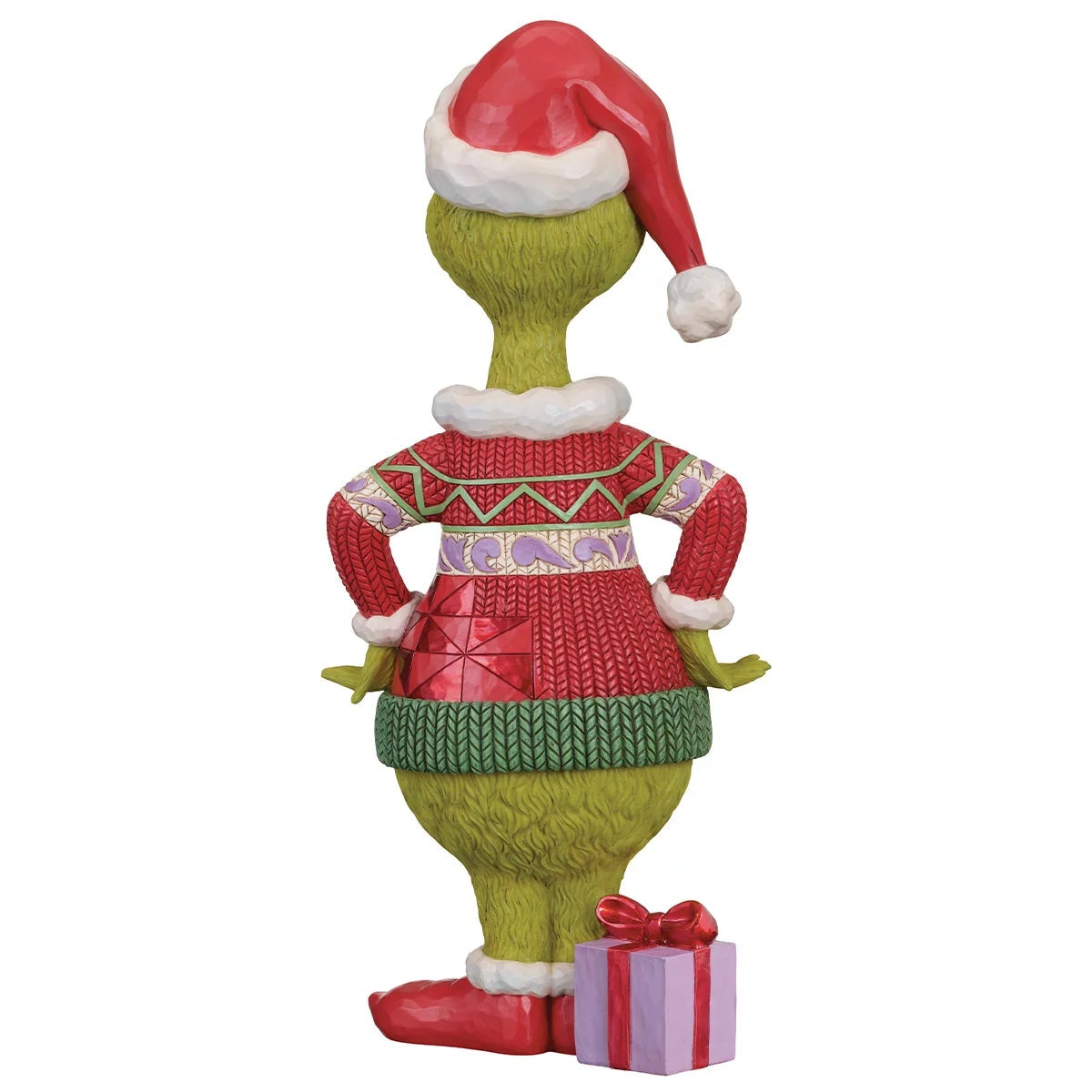 Jim Shore Grinch 20.2 Inch Ugly Sweater Christmas Statue Hand Painted
