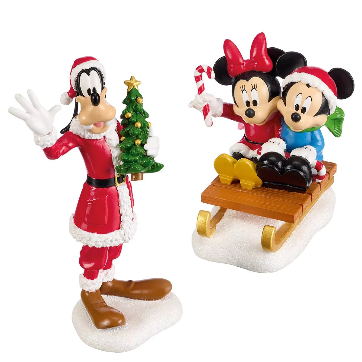 Disney Christmas Holiday Village Decor 13Piece Illuminated Display Set W/ Timer