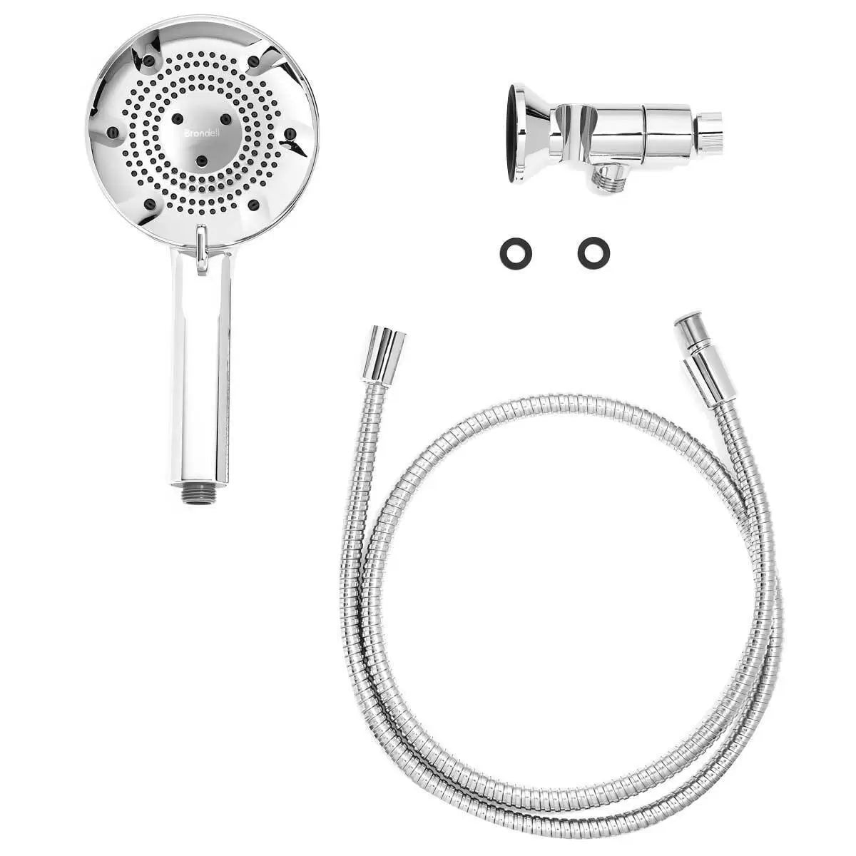 Brondell Powerspray Shower Adjustable Head 5 Spray Dual Docking Chrome Handheld