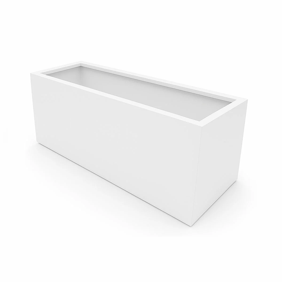 Greenlife Metal Planter Box 900x400x500mm White Outdoor Garden Planter