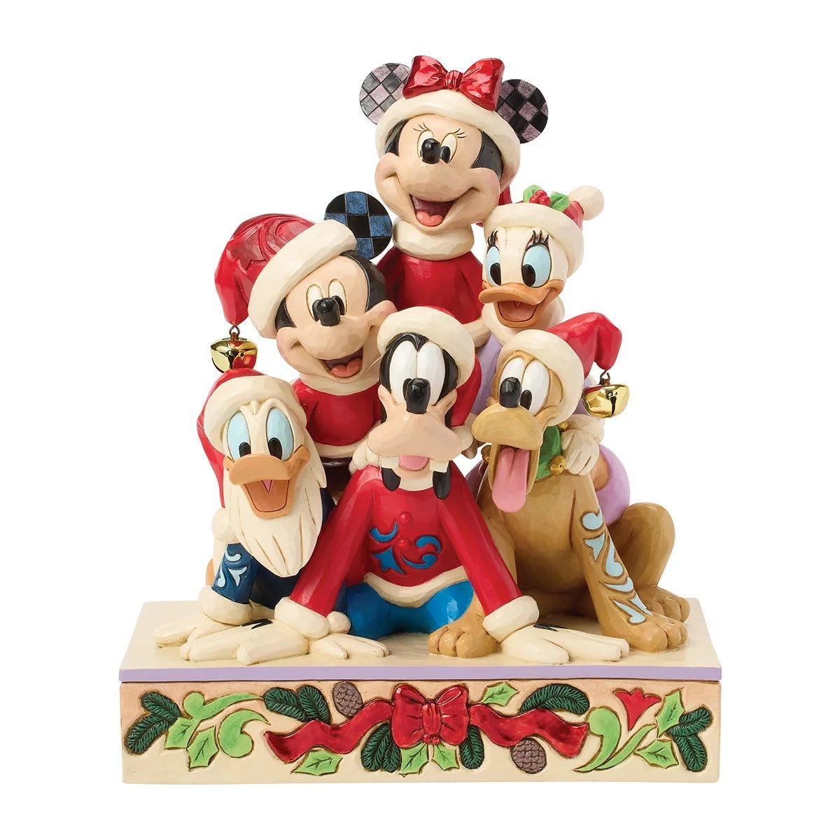 Jim Shore Disney Stacked Mickey & Friends Musical Christmas Decoration Figurine