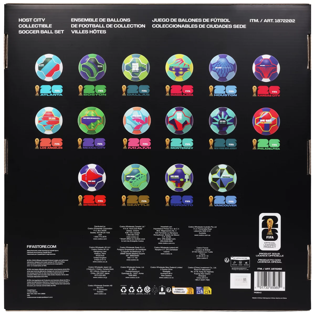 FIFA World Cup 2026 Host City Mini Soccer Ball Set 16 Collectible Display Balls