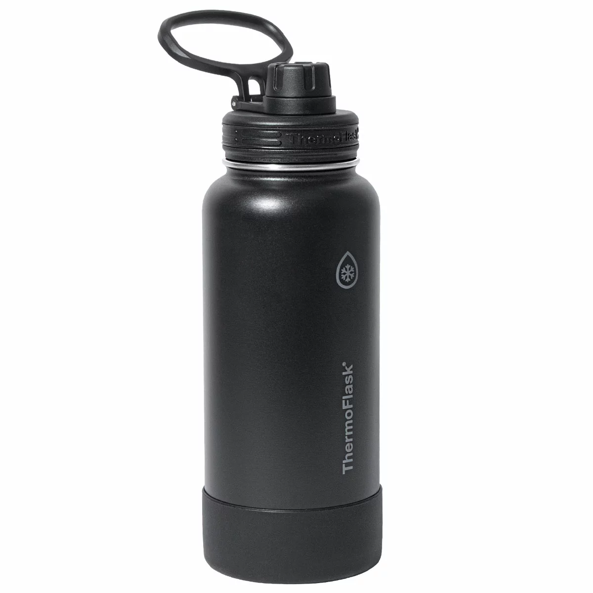 ThermoFlask Stainless Steel Bottles 950ml 2 Pack Black Red Insulated BPA Free