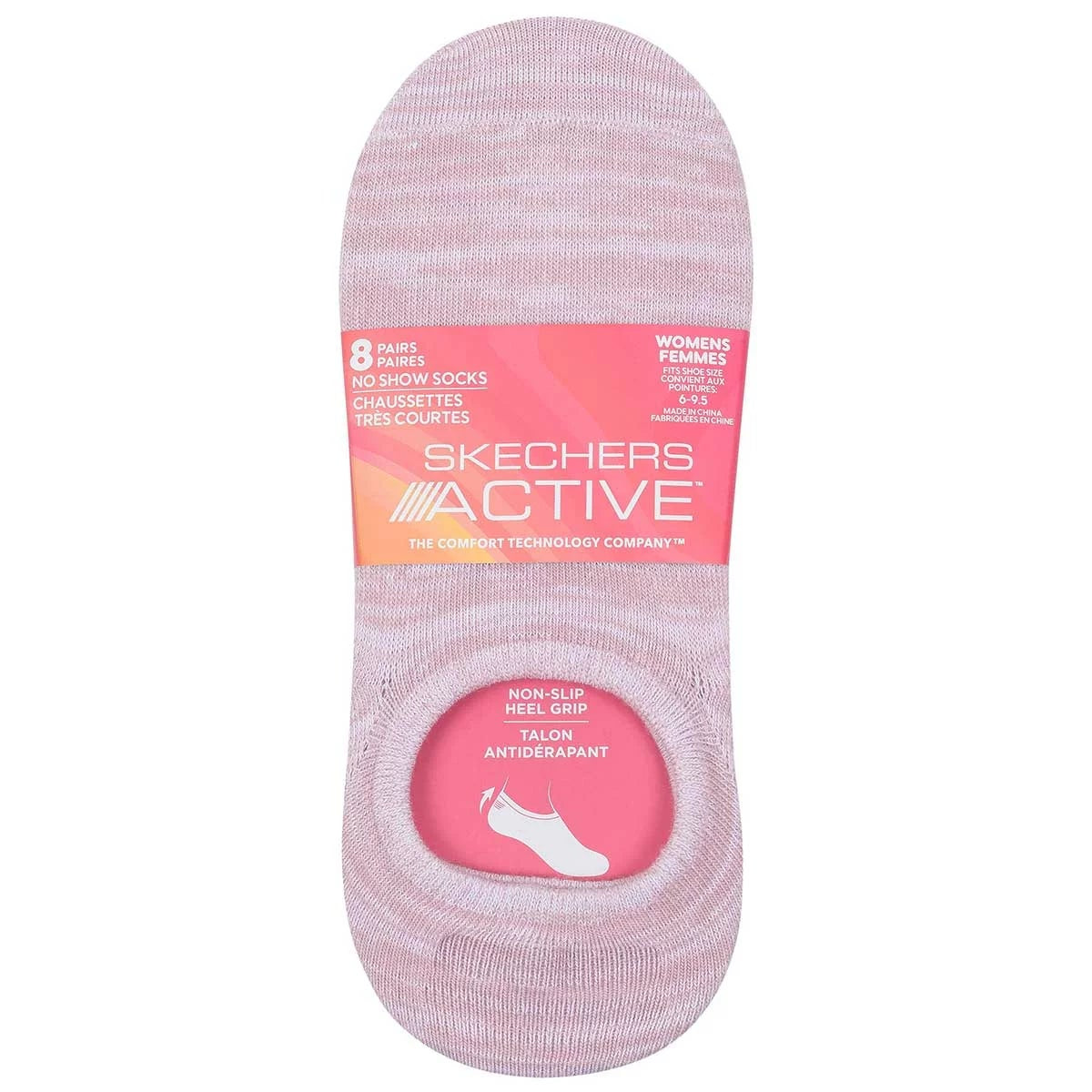 Skechers Womens No Show Socks 8 Pack Multi Colour Low Cut Casual Socks