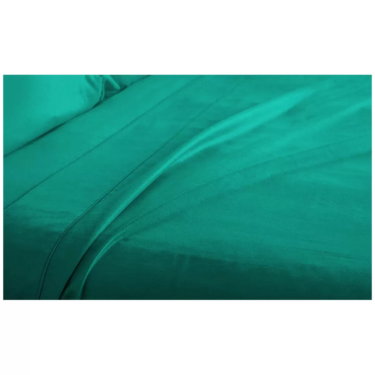 Ramesses 2000 Thread Count Bamboo Single Sheet Set Teal Soft Cooling