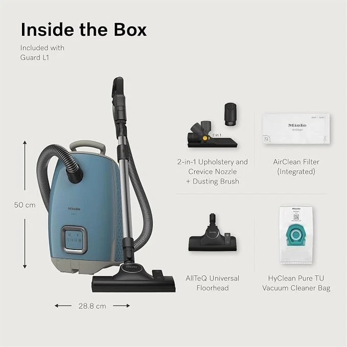 Miele Guard L1 Nordic Blue Bagged Vacuum Cleaner 890W 11m AirClean Filter