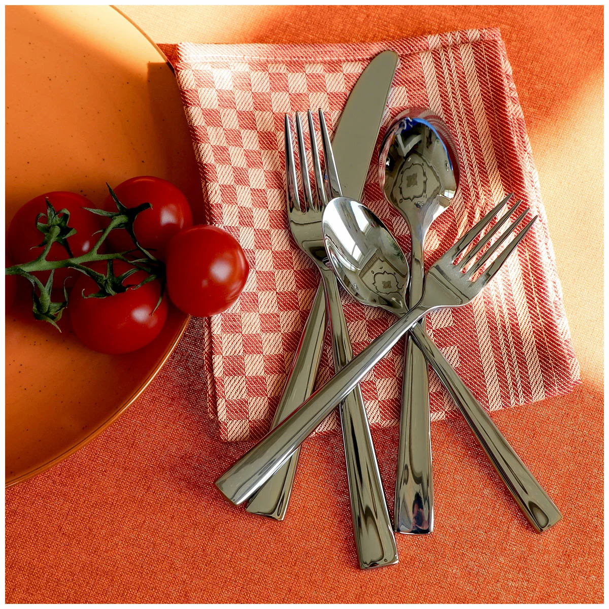 Gourmet Settings Mode 20 Piece Flatware Set Stainless Steel Dishwasher Safe
