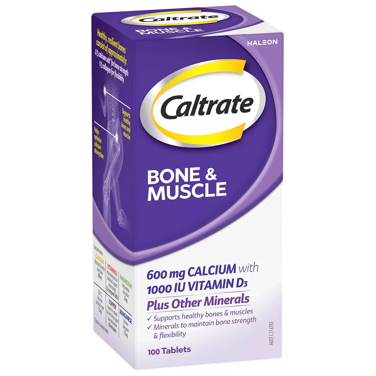 Caltrate Bone & Muscle 300 Tablets Calcium Magnesium Zinc Vitamin D Bone Support