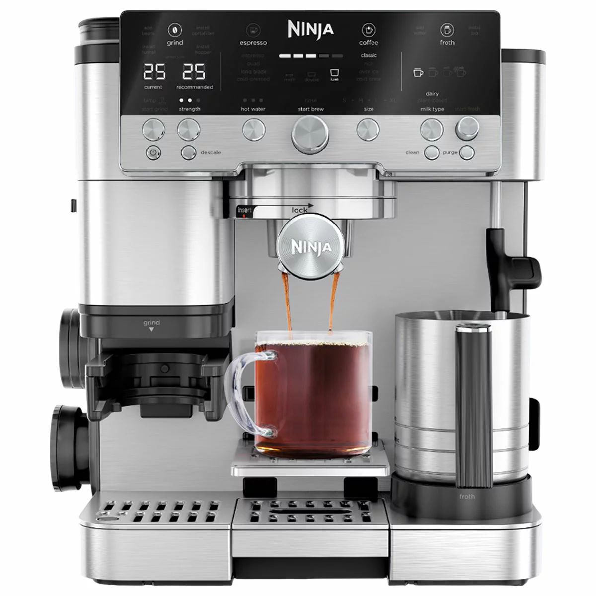Ninja Luxe Cafe Espresso Machine ES601ANZ 3-in-1 Coffee Maker Grinder Frother