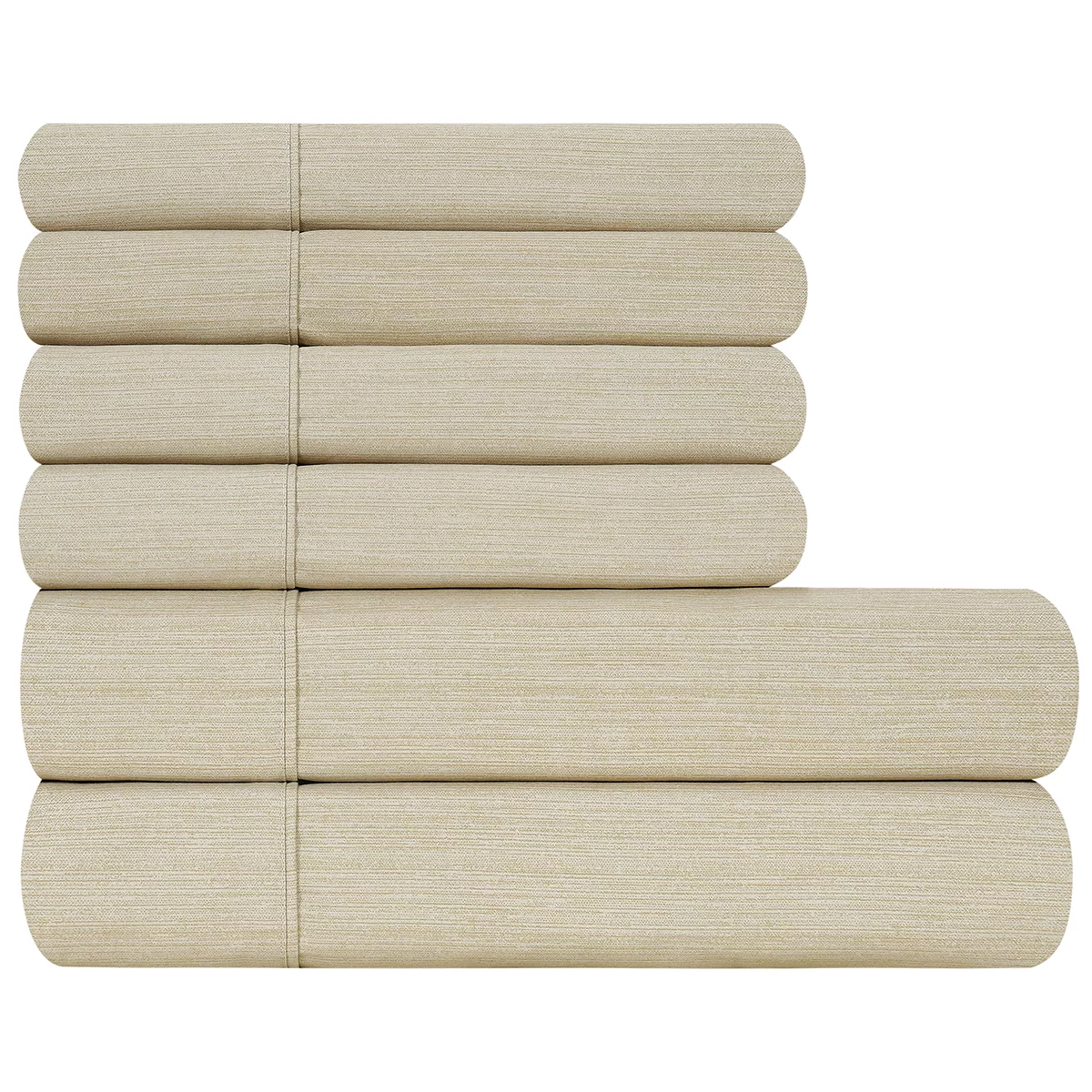 South Point Home Fashions Poly Flannel Sheet Set 6 Piece King Textured Stripe