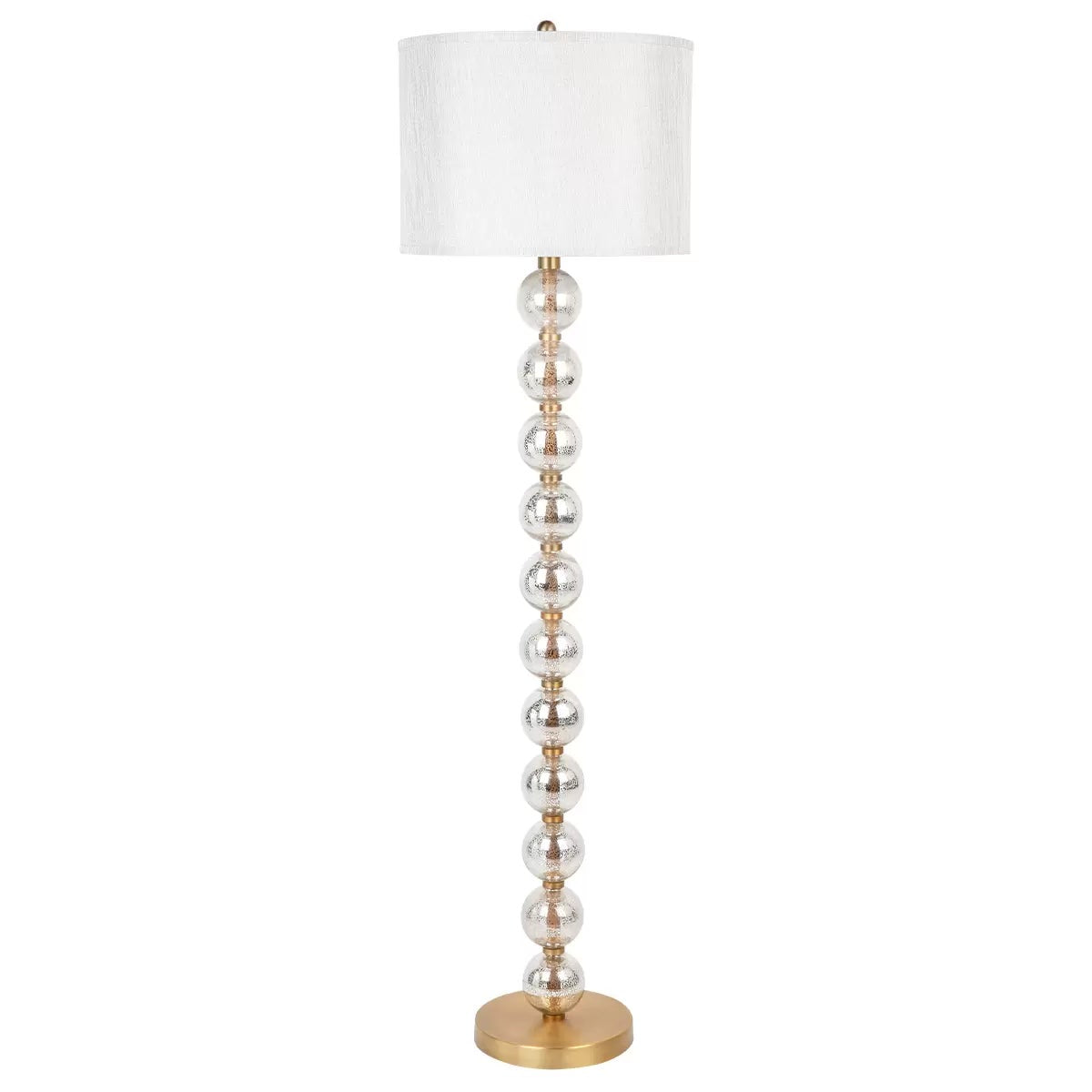 CAFE Lighting Evie Floor Lamp Brass Mercury Glass Gold Shade Art Deco
