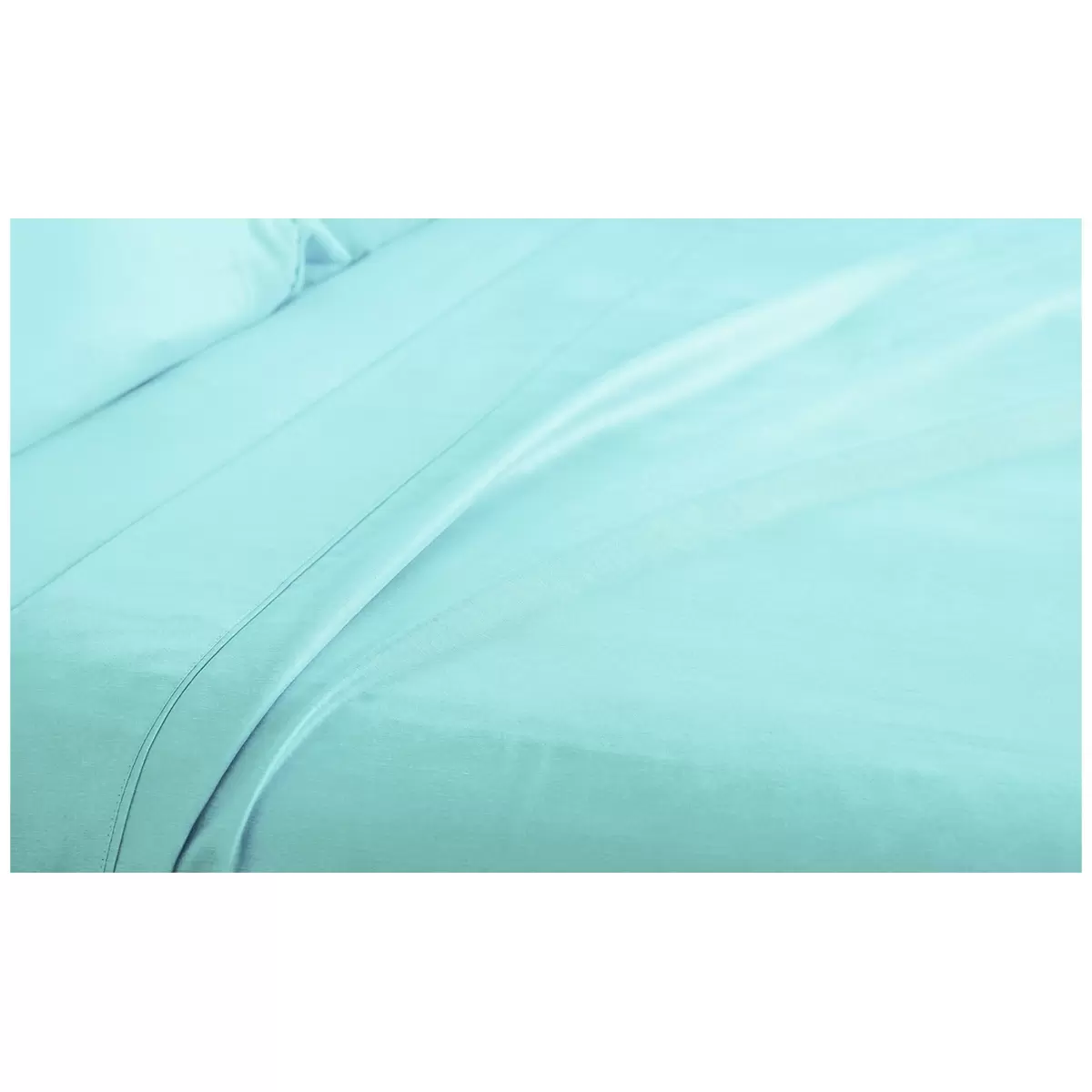 Ramesses 2000 Thread Count Bamboo Single Sheet Set Aqua Soft Cooling