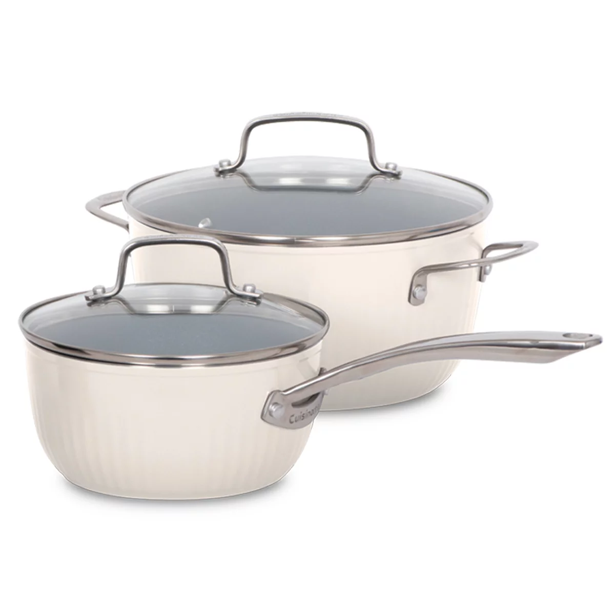 Cuisinart Non Stick Cookware 12 Piece Set White Induction Dishwasher Safe