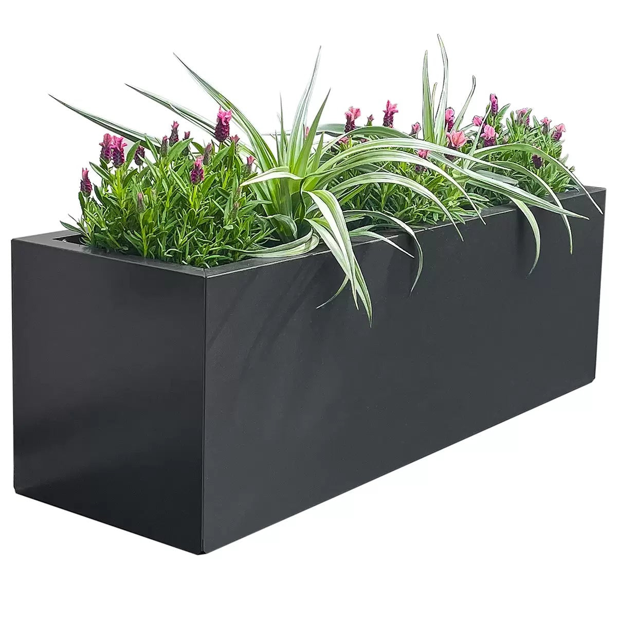 Greenlife Charcoal Designer Planter Box 900x300x300mm Steel Garden