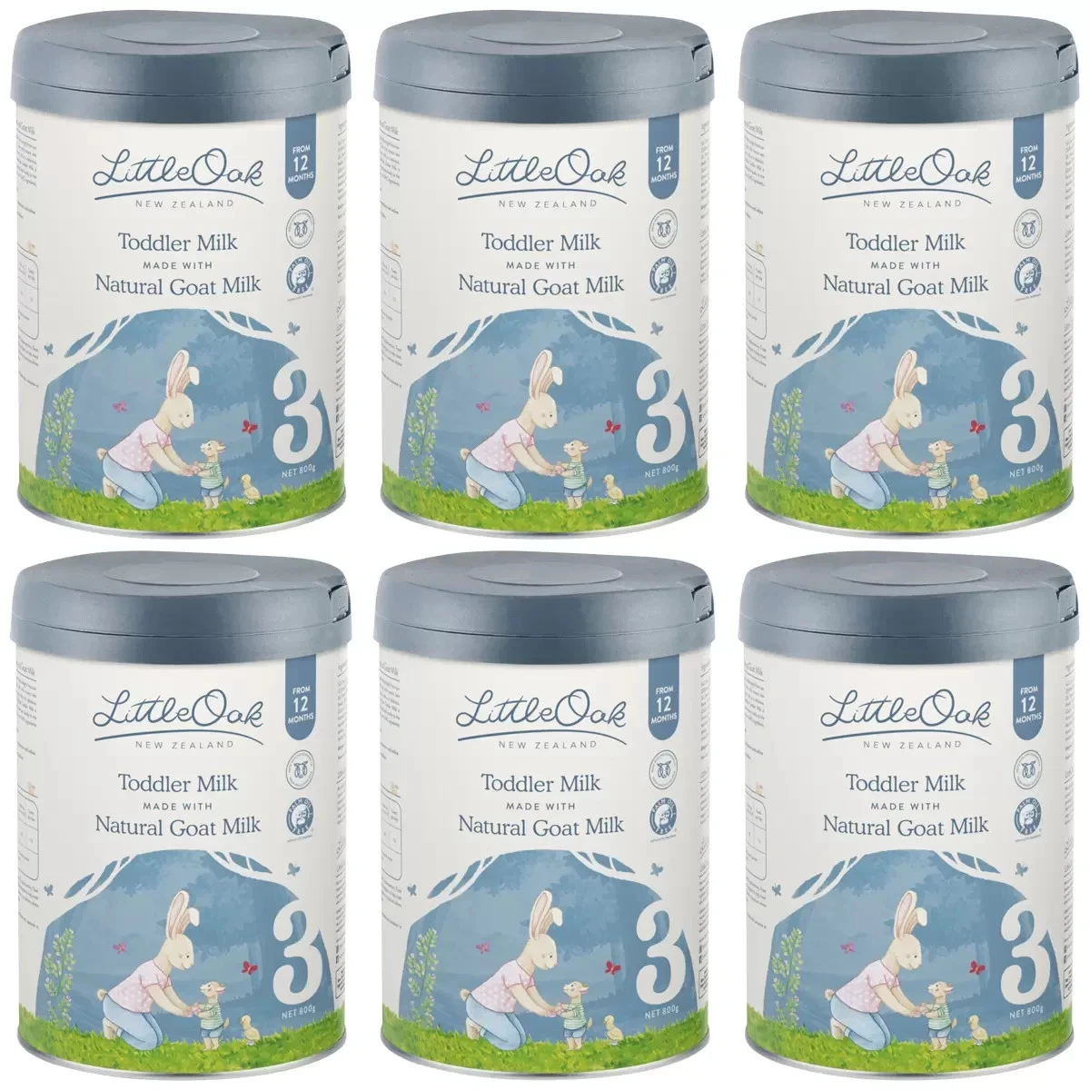 LittleOak Natural Goat Milk Follow-On Formula Stage 3 Toddler Milk 6 x 800g