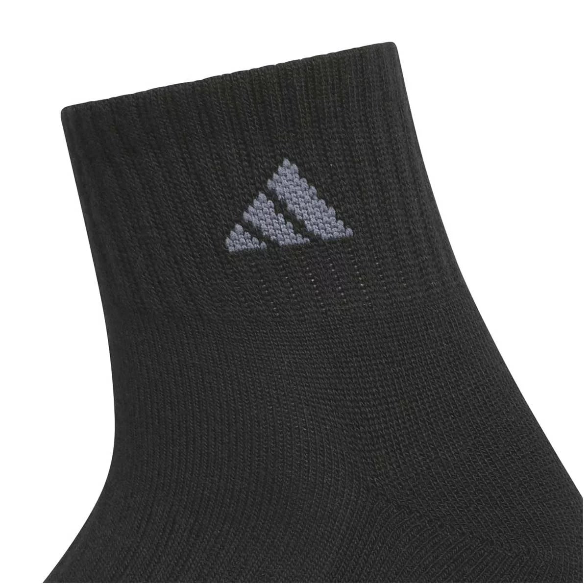Adidas Womens Cushioned Crew Socks 6 Pair Pack Black Athletic Everyday Socks
