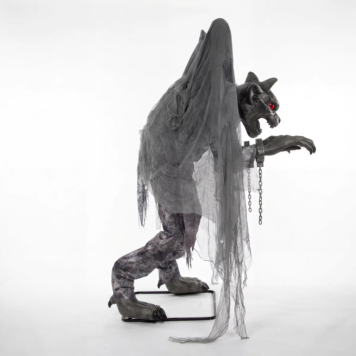 7.3ft Animated Stone Gargoyle Halloween Display Indoor Outdoor Motion Activated