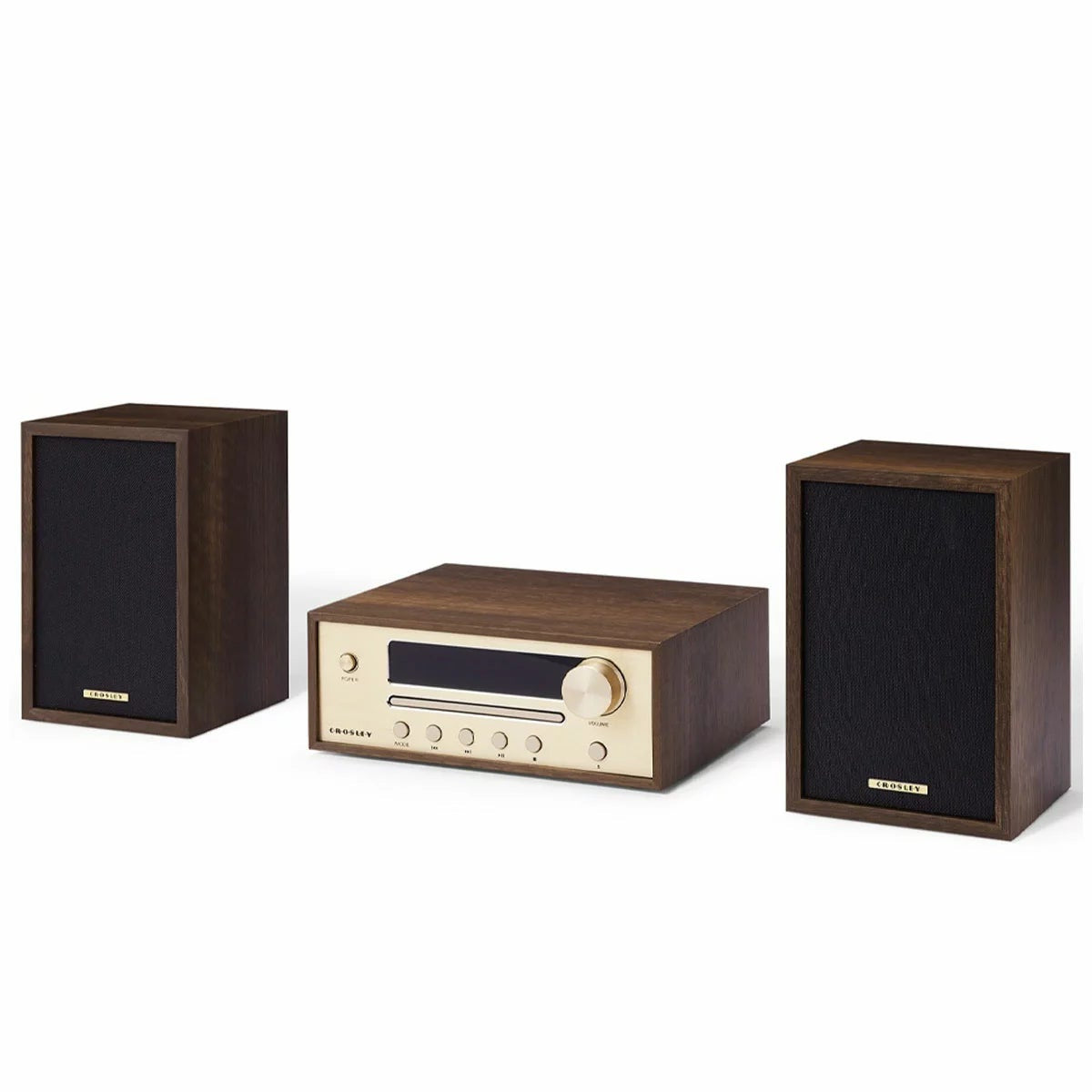 Crosley Parker Radio CD Player Walnut Bluetooth FM AUX Stereo CR3503A-WA4