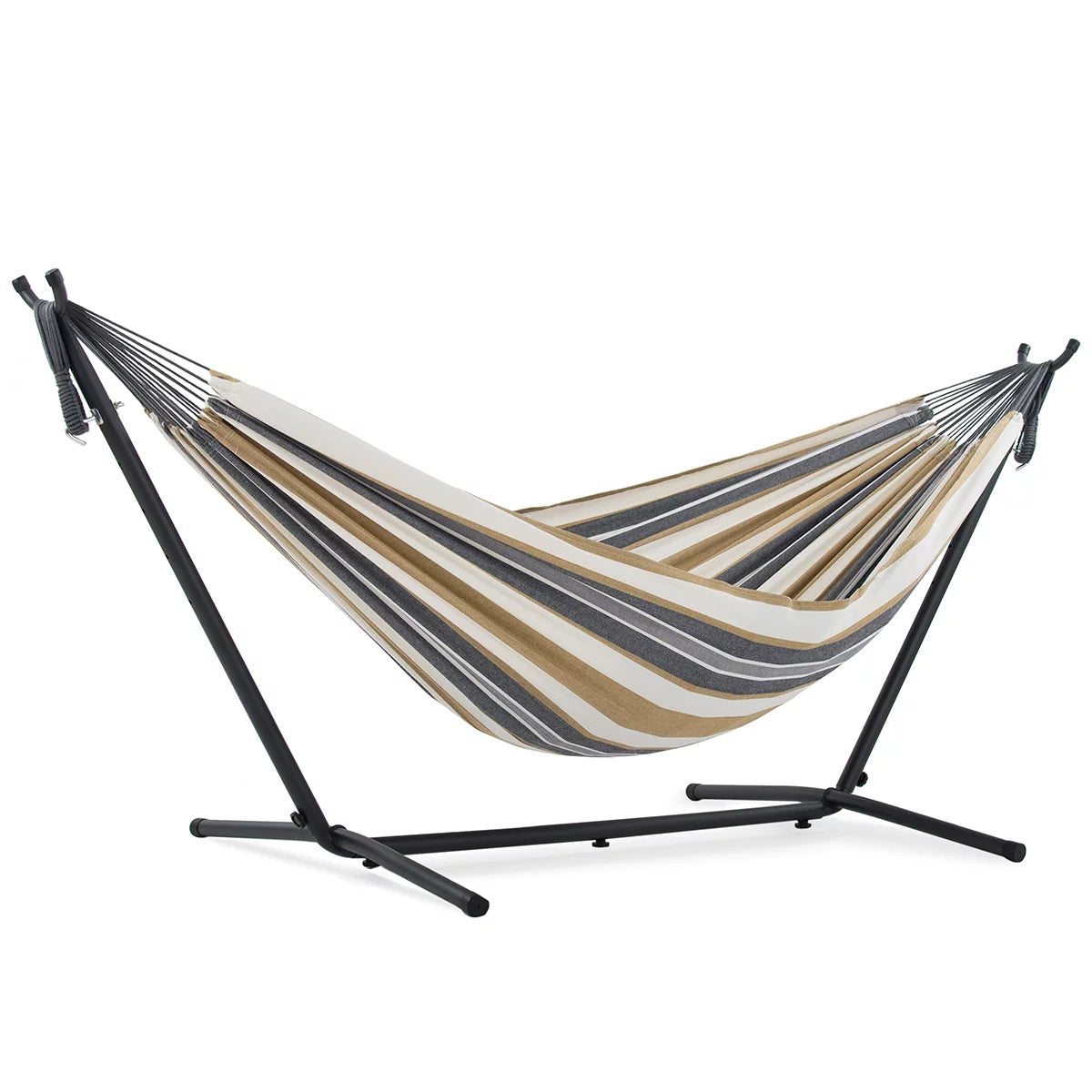 Vivere Cotton Double Hammock with Steel Stand Desert Moon 204kg