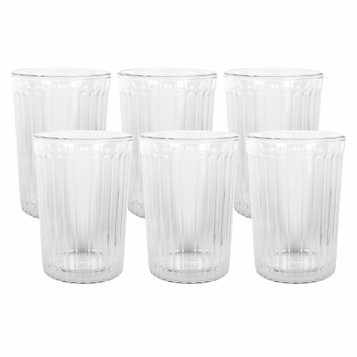 Avanti Double Wall Drink Glass 6 x 250ml – Premium Borosilicate Glass Set