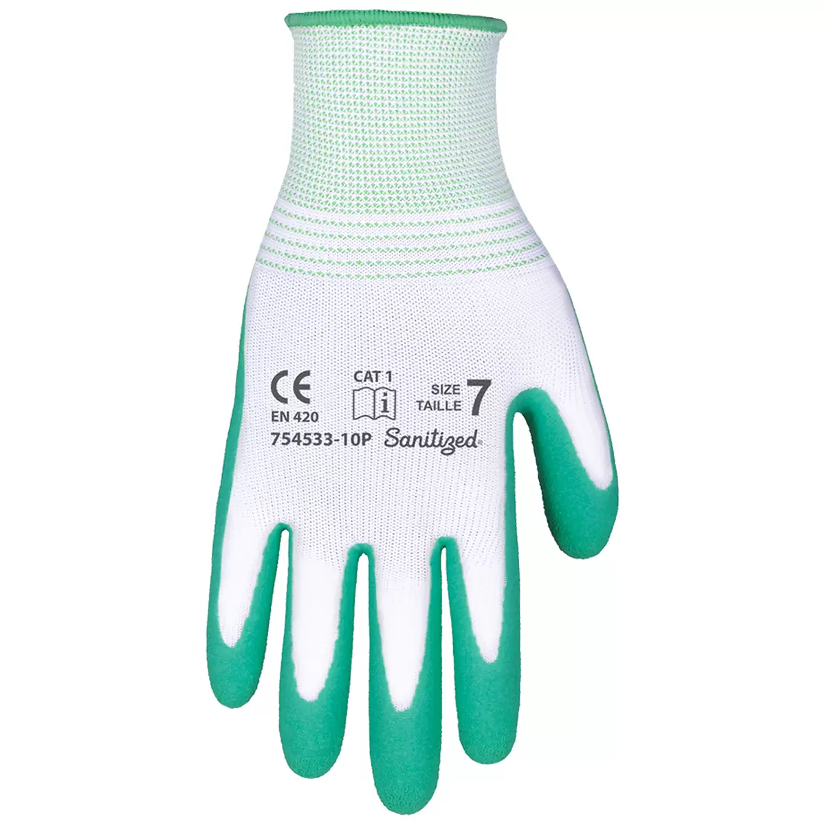 Groupe BBH Latex Foam Gloves 10 Pack Gardening Work Safety Grip Gloves Multi