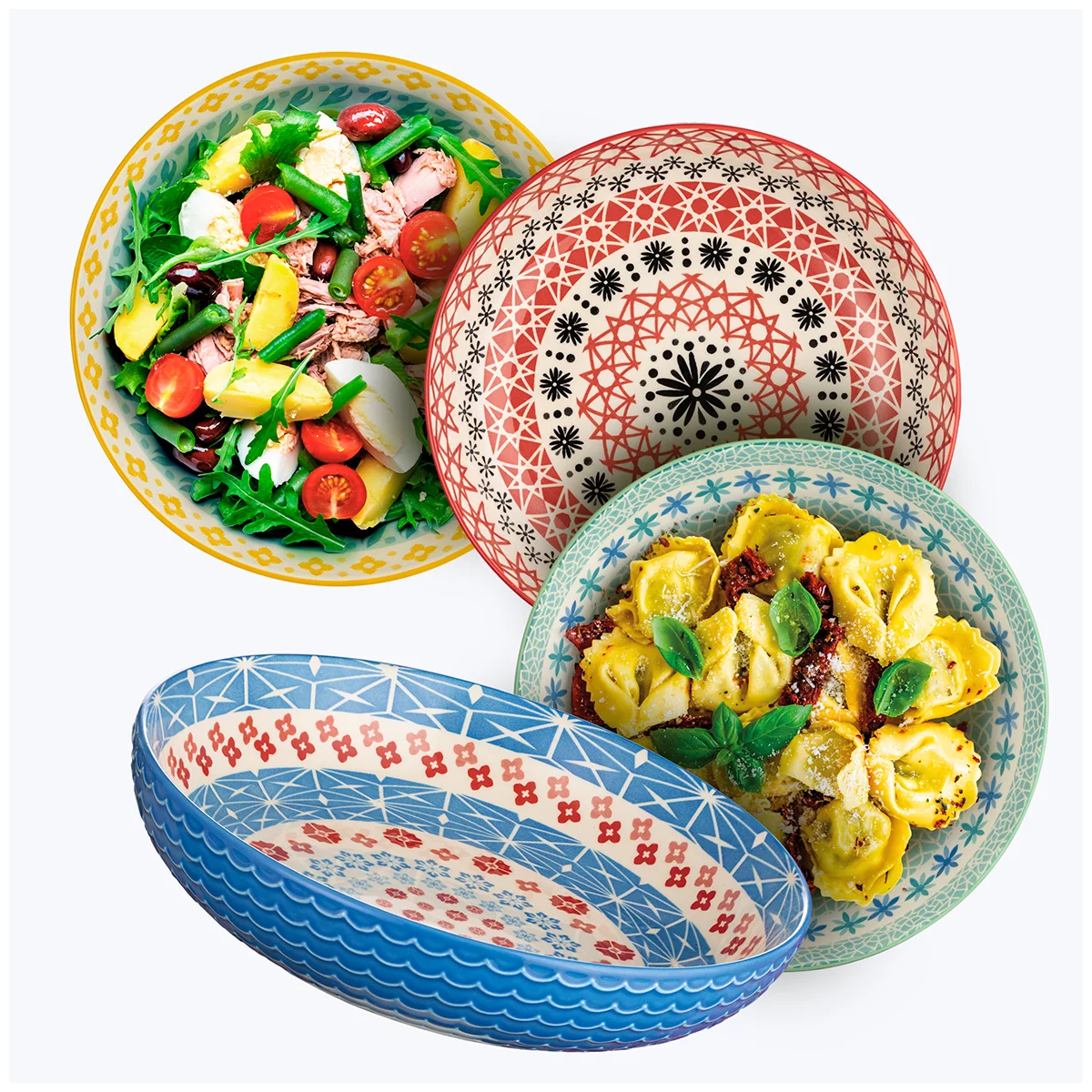 Signature Housewares Dinner Bowls 4 Piece Set Free Shipping