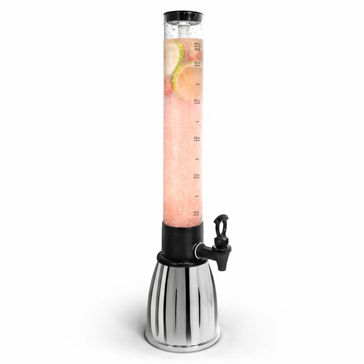 Mesa 2.6L Beverage Tower Drink Dispenser With Removable Ice Tube Easy Pour