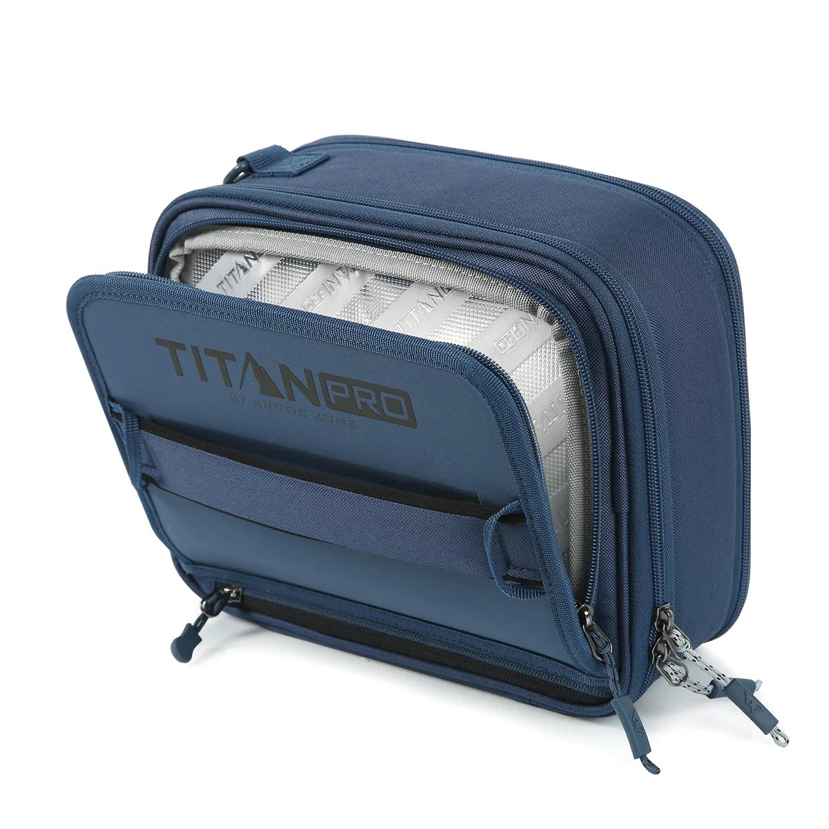 Titan PRO Expandable Insulated Lunch Bag Blue 8L with 2 Ice Walls Bento Box