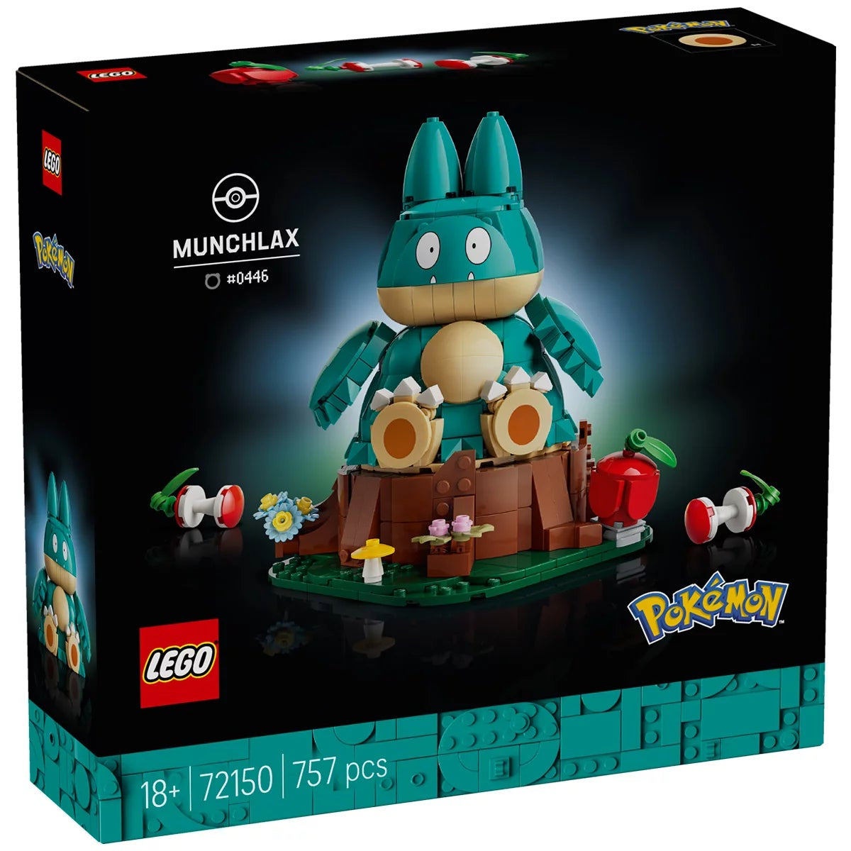 LEGO Munchlax Pokémon 72150 757pc Building Set Posable Display Figure