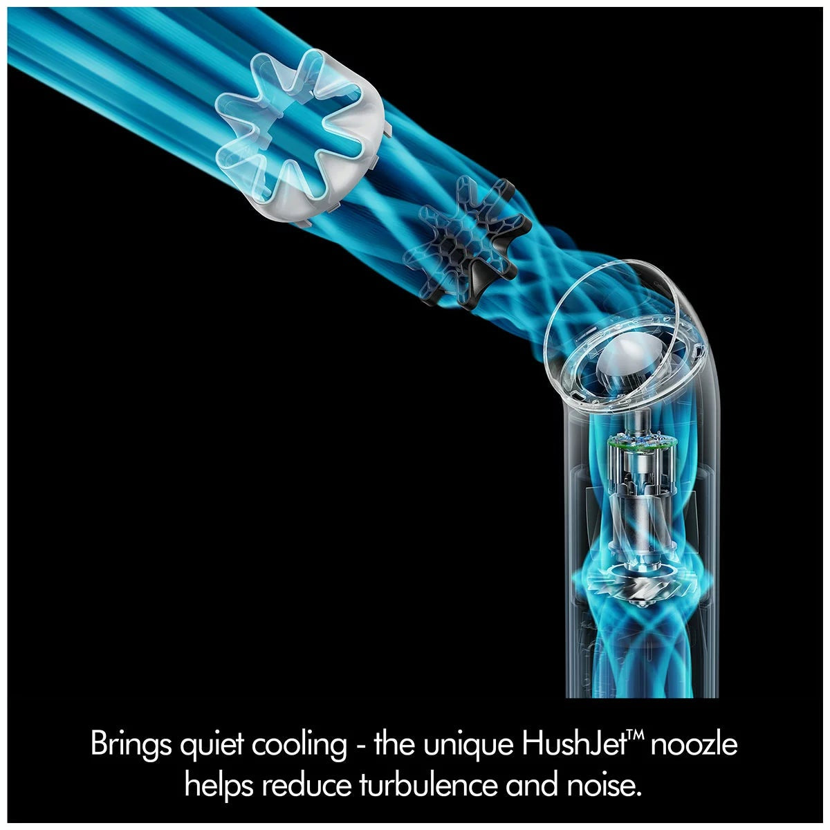 Dyson Portable HushJet Mini Cool Fan Ink/Cobalt 641006-01 Bladeless 6hr Battery