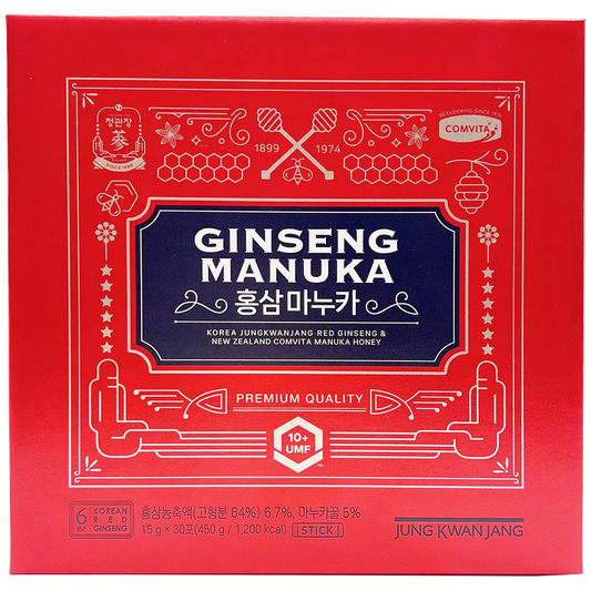 Jung Kwan Jang Red Ginseng Manuka Honey 30 x 15g Sachets